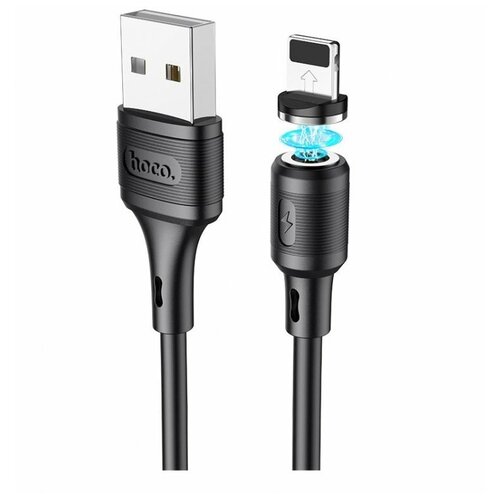 Кабель Hoco X52 USB-Lightning (2.4 А) 1 м, черный кабель магнитный hoco x52 usb lightning для iphone ipad черный