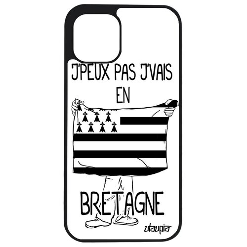 фото Защитный чехол для // iphone 12 pro // "еду в бретань" надпись патриот, utaupia, белый