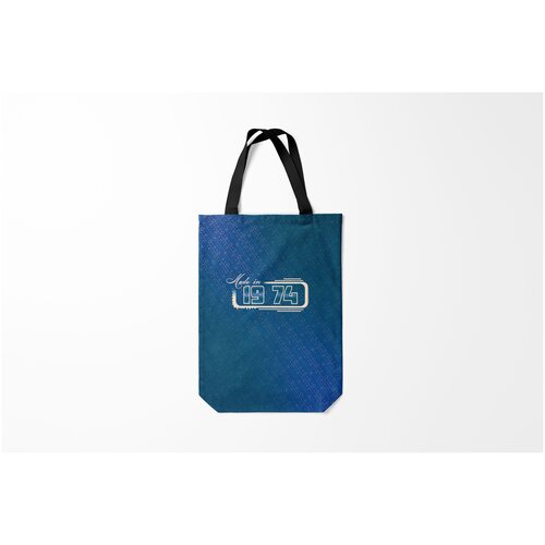 фото Сумка-шоппер / 31х42 см / тренды / трендовые надписи made in 1974 burnettie