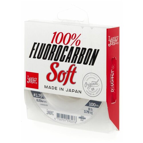 леска warrior senior fluorocarbon 100м 0 35 mm 1 шт Леска монофильная Lucky John FLUOROCARBON Soft 100/023