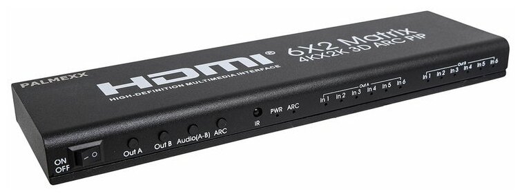 Матрица Palmexx 6HDMI*2HDMI 3D ARC PIP 4K/30Hz (2160p, HDMI 1.4b)