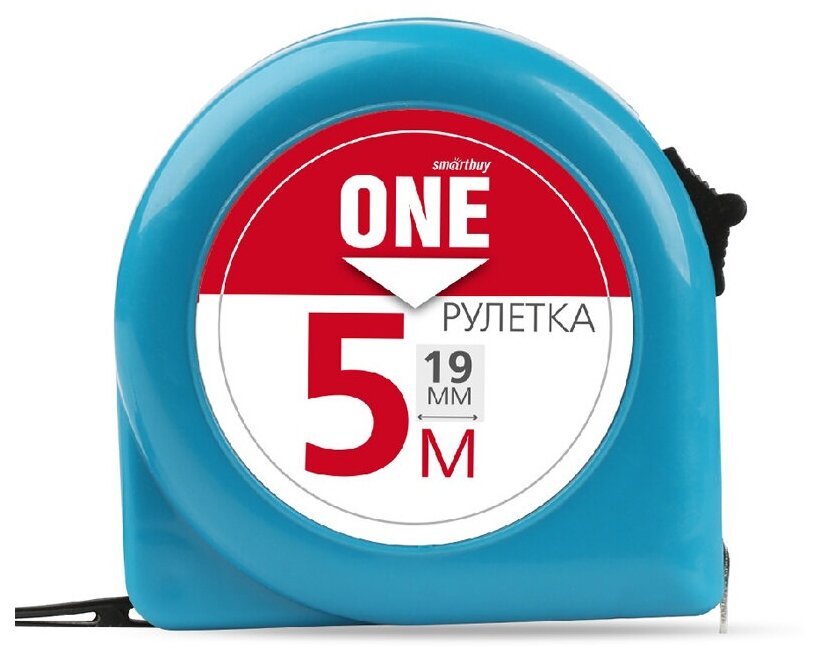 Smartbuy Рулетка 5мх19мм, пластиковый корпус, фиксатор, усиленный зацеп SBT-MTP-519P1