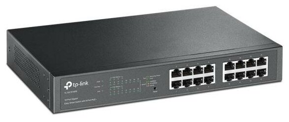 Коммутатор TP-Link TL-SG1016PE 16G 8SFP+ 8PoE+ 110W управляемый