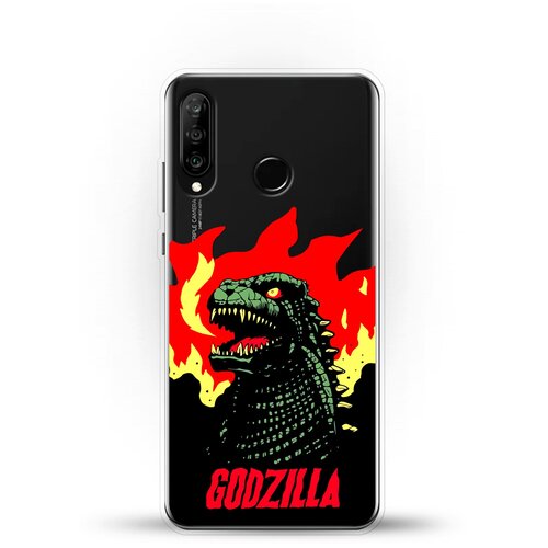 фото Силиконовый чехол годзила на huawei nova 4e andy & paul