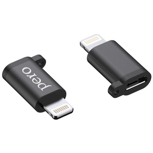 Аксессуар Pero AD01 Lightning - MicroUSB Black PRAD01LMBK аксессуар pero ad01 usb type c microusb red prad01tmrd