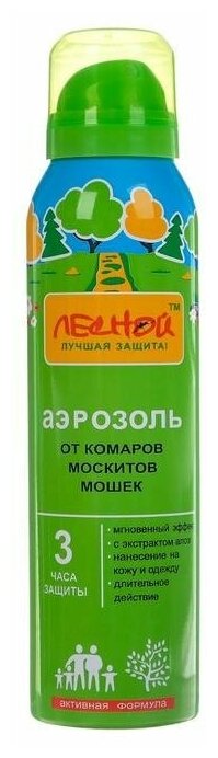 Аэрозоль репеллентный "Лесной", от комаров, москитов, мошек, 150 мл./В упаковке шт: 1