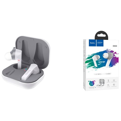Bluetooth-гарнитура ES34 Pleasure wireless headset HOCO белая 198400₽
