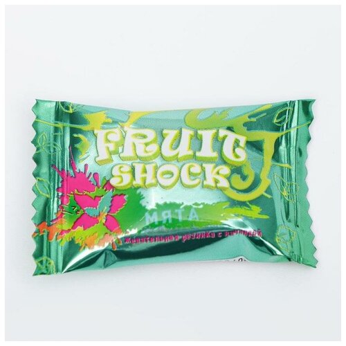 Жевательная резинка Fruit shock с начинкой мята, 4 г