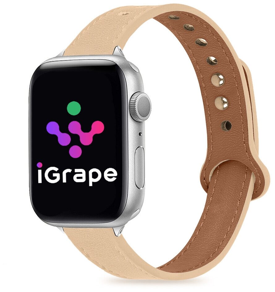 Кожаный ремешок pin‑and‑tuck для Apple Watch 38/40/41 мм iGrape