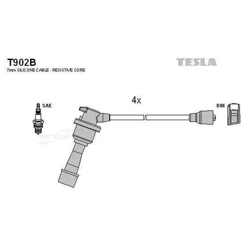 TESLA T902B Провода высоковольтные компл. TESLA T902B