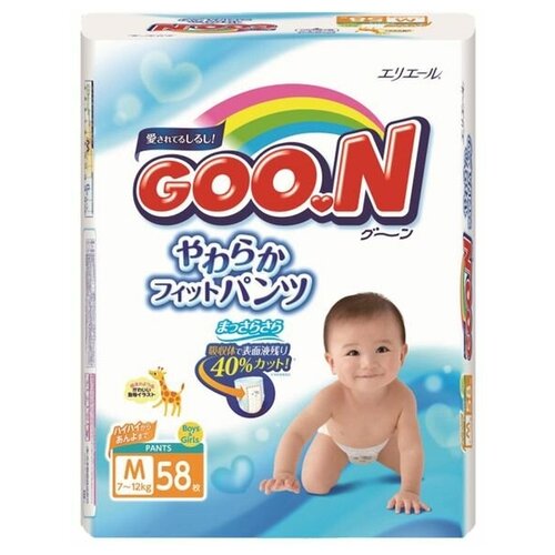 Трусики-подгузники Goon, размер M (6-12 кг), 58 шт 1447823 .