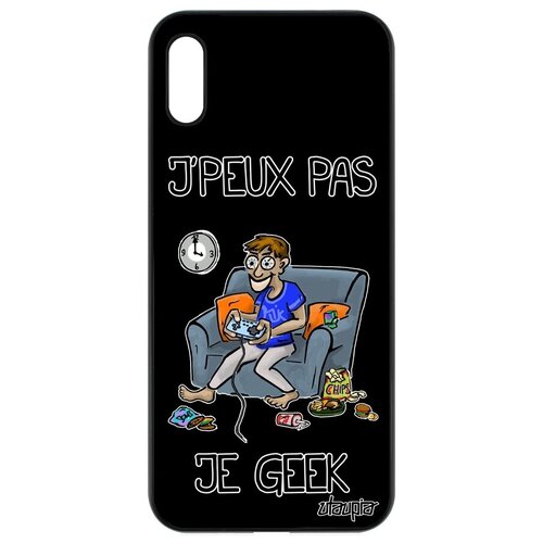фото Защитный чехол на смартфон // honor 8a // "не могу - играю!" geek юмор, utaupia, черный