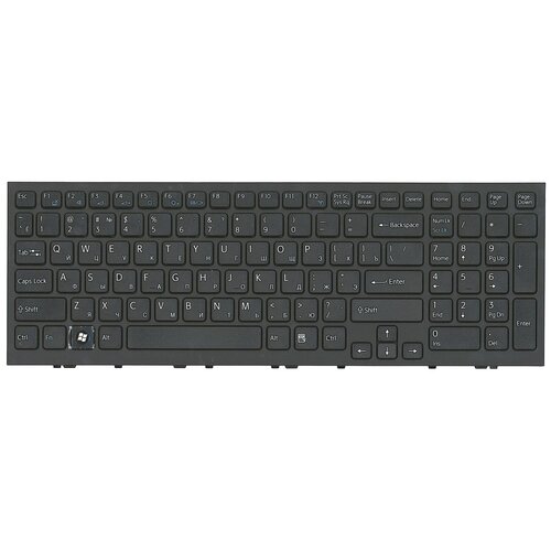 Клавиатура для ноутбука Sony Vaio VPC-EH VPCEH черная с черной рамкой 940₽