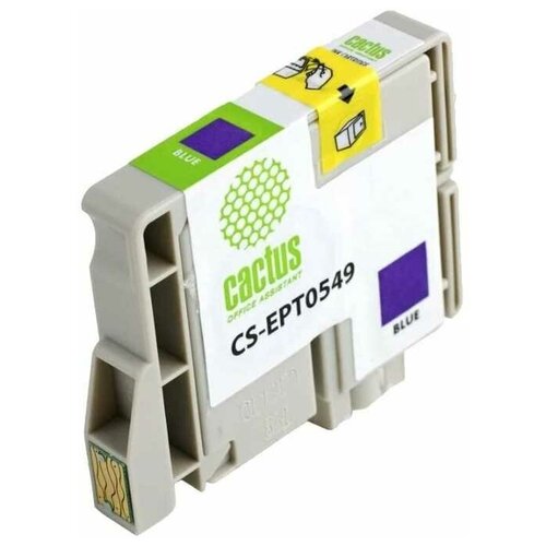 Картридж Cactus T0549 для принтеров Epson синий совместимый картридж cactus cs ept0541 для epson stylus photo r800 r1800 черный 16 5 мл