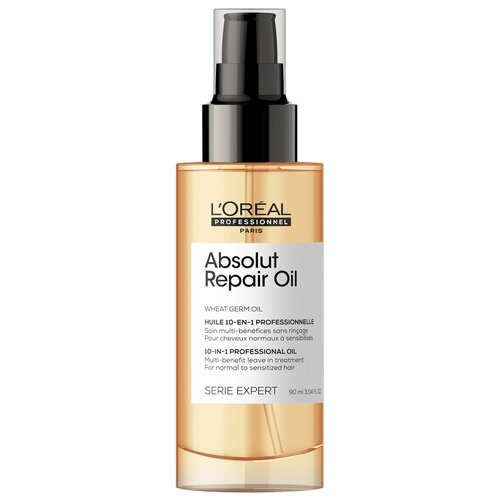 Масло Serie Expert 10в1 Absolut Repair Gold для восстановления поврежденных волос, 90 мл