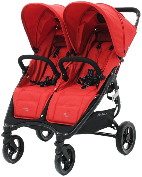 Прогулочная коляска для двойни Valco Baby Snap Duo, fire, цвет шасси: черный