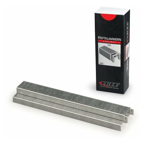 Скобы для степлера №26/6, 5000 штук, LACO (Германия), до 30 листов, HK 26 - 2 уп.