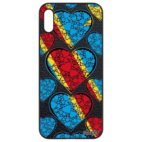 фото Противоударный чехол для телефона // honor 8a // "флаг конго киншаса с сердцем" дизайн стиль, utaupia, цветной