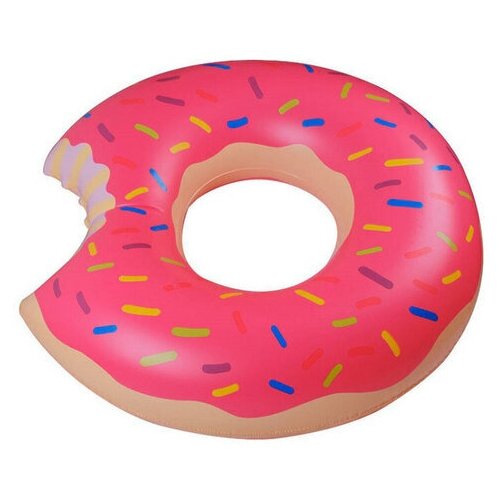 Надувной круг клубничный пончик (120 см)