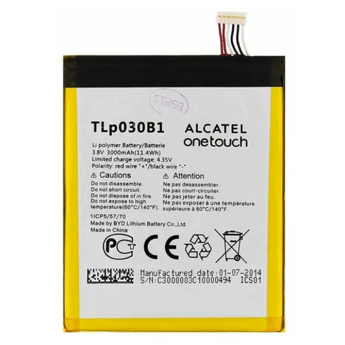 Аккумуляторная батарея TLp030B2 3000mAh на телефон Alcatel Pop S7 7045Y чехол mypads e vano для alcatel pop s7 7045y