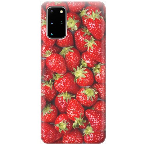 фото Re:pa накладка transparent для samsung galaxy s20+ с принтом "клубника"