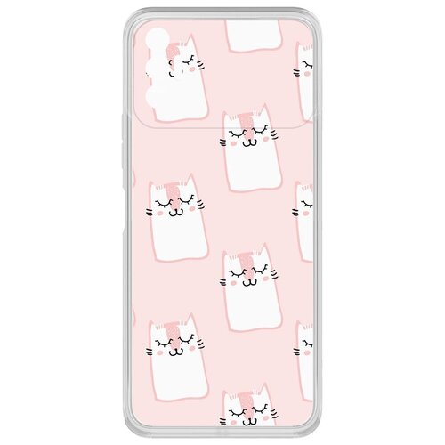 Чехол-накладка Krutoff Clear Case Женский день - Котики паттерн для TECNO Spark 8P