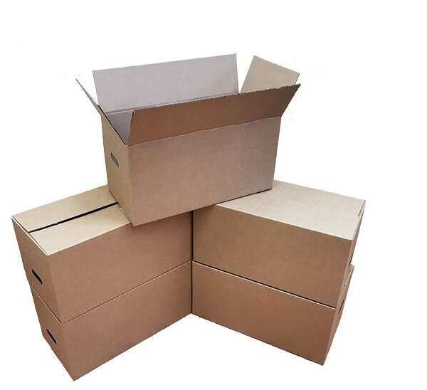 Картонная коробка для переезда 600x300x300 с ручками (большая) Т-24 5 шт