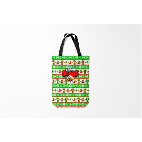 фото Сумка-шоппер / 31х42 см / геймерам / brawl stars новогодний burnettie