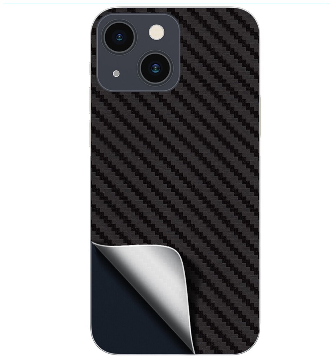 Пленка защитная гидрогелевая Krutoff для iPhone 13 задняя сторона (карбон черный)