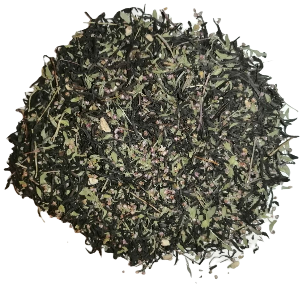 Черный чай с чабрецом Премиум, 500гр / настоящий листовой Индийский Ассам с горным чабрецом / тимьян / чай с травами/ витаминный сбор / чабрец сушеный - фотография № 1