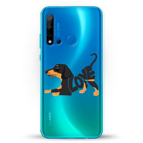 фото Силиконовый чехол такса love на huawei nova 5i andy & paul