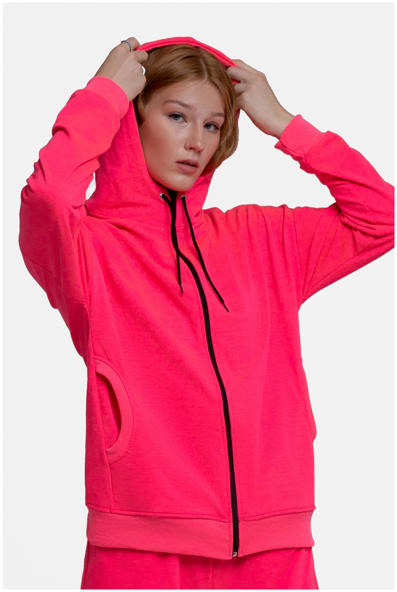 Магазин Толстовок ZIP-UP HOODIE «NEON PINK» 