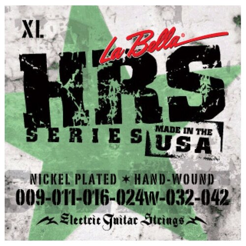 HRS-XL Комплект струн для электрогитары 009-042 La Bella hrs 71 комплект струн для 7 ми струнной электрогитары 009 064 la bella