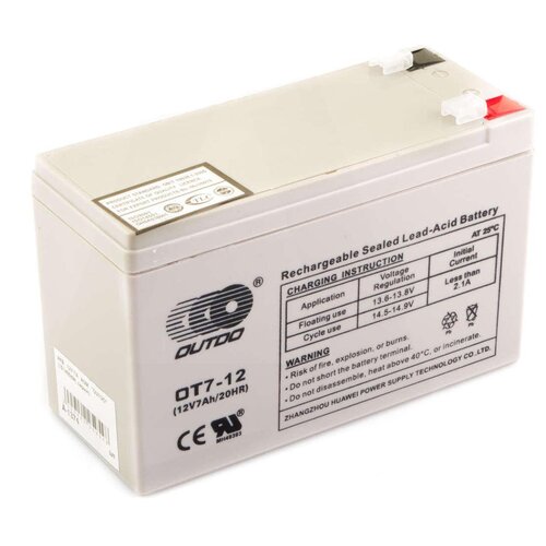 Мото аккумулятор OUTDO 12V 7А AGM (150x65x93, серый)