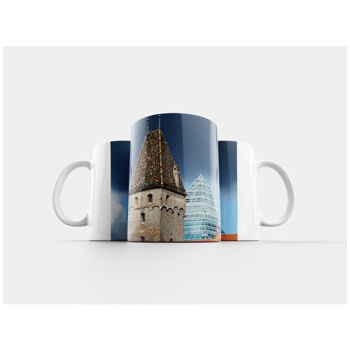 фото Кружка "мясная башня, ulm, городской пейзаж" 320 мл lotsprints