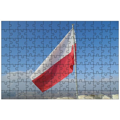 фото Магнитный пазл 27x18см."флаг, полировать, польша" на холодильник lotsprints