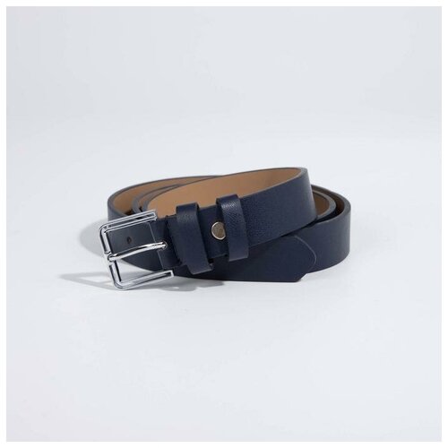 фото Ремень женский, ширина 2.5 см, винт, пряжка металл, цвет синий mikimarket