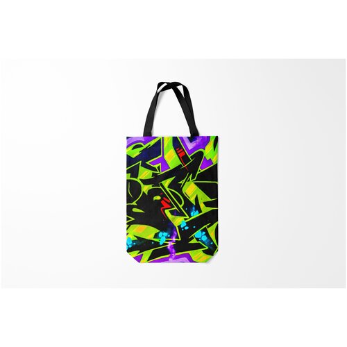 фото Сумка-шоппер / 31х42 см / популярные иллюстрации / граффити кислотное burnettie