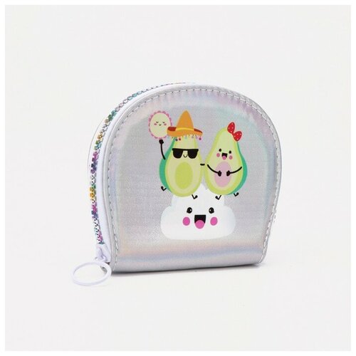 фото Кошелёк на молнии, цвет серебряный нет бренда