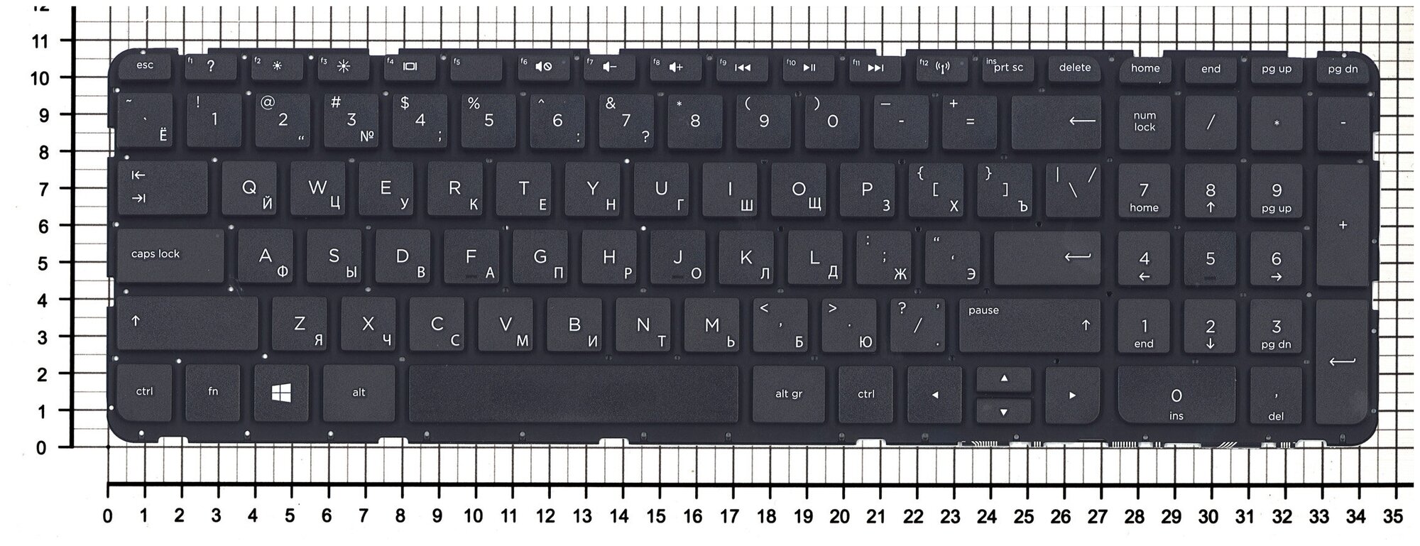 Клавиатура для ноутбука HP Pavilion 15-n080er черная без рамки
