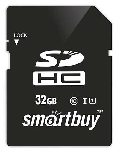 Карта памяти SMARTBUY SDHC 32GB, Class10, черный