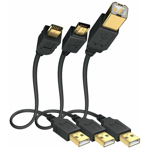 Кабель USB INAKUSTIK Premium High Speed USB 2.0, 3 m, 01070003