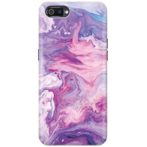 фото Gosso ультратонкий силиконовый чехол-накладка для oppo a1k / realme c2 с принтом "purple marble"