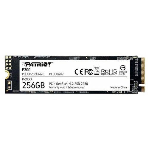 Диск SSD M.2 PCI-E 256Gb Patriot Memory P300 Series, M.2 PCI-E 3.0 x4, NVMe. Speed: Read-1700Mb/s, W