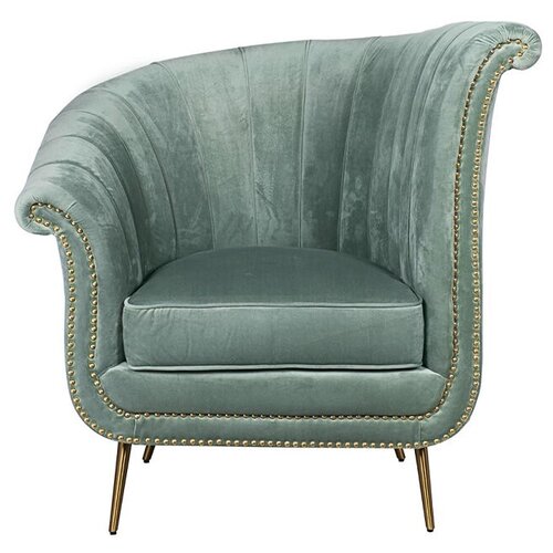фото Garda decor кресло велюровое мятное (левое)