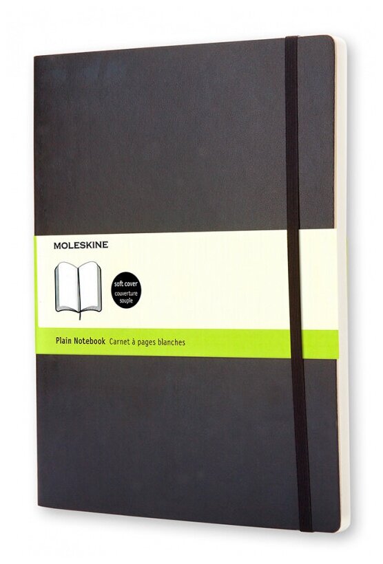 Блокнот Moleskine CLASSIC SOFT QP623 XLarge 190х250мм 192стр. нелинованный мягкая обложка черный