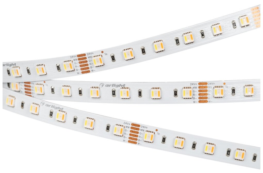 026363(2) Лента RT-B60-12mm 24V RGBW-MIX-5-in-1 (20 W/m, IP20, 5060, 5m) (ARL, Открытый)