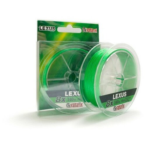 фото Леска fanatik lexus pe x8 (#0,6) 0.12mm 140m light green lxpex814006