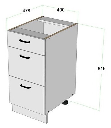 Кухонный модуль напольный Прованс, МДФ, 40х81.6х47.8 см - фотография № 2