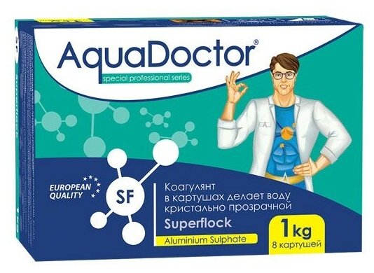 AquaDoctor SuperFlock Коагулянт длит. действия 1 кг - фотография № 1